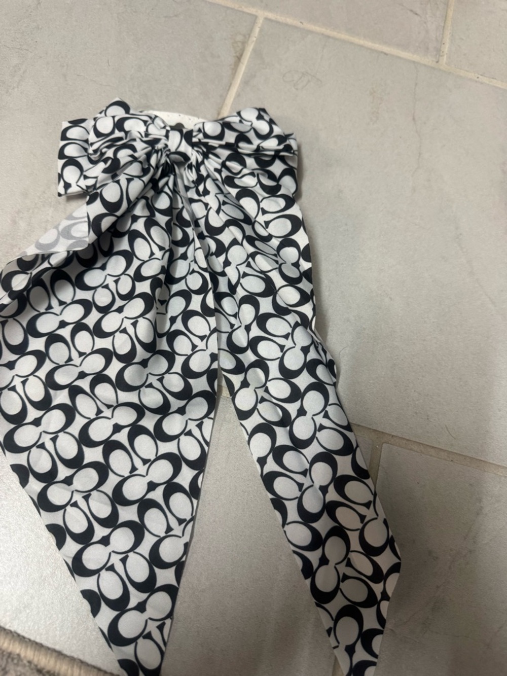 Black & White Bow hair clip or decorate bag